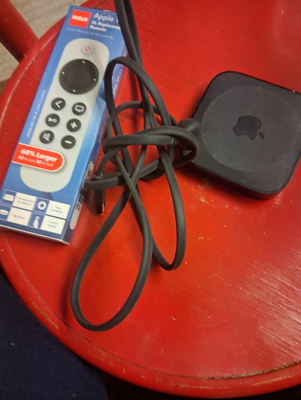 Apple Black Streaming Media Player with Remote Sleeve